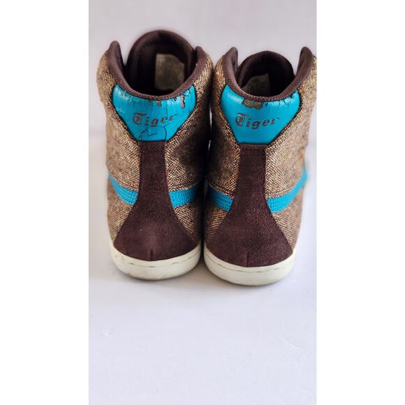 Asics Onitsuka Tiger Womens Seck High Brown Tweed CapriBreeze Size 7.5 S0079 - Picture 8 of 14
